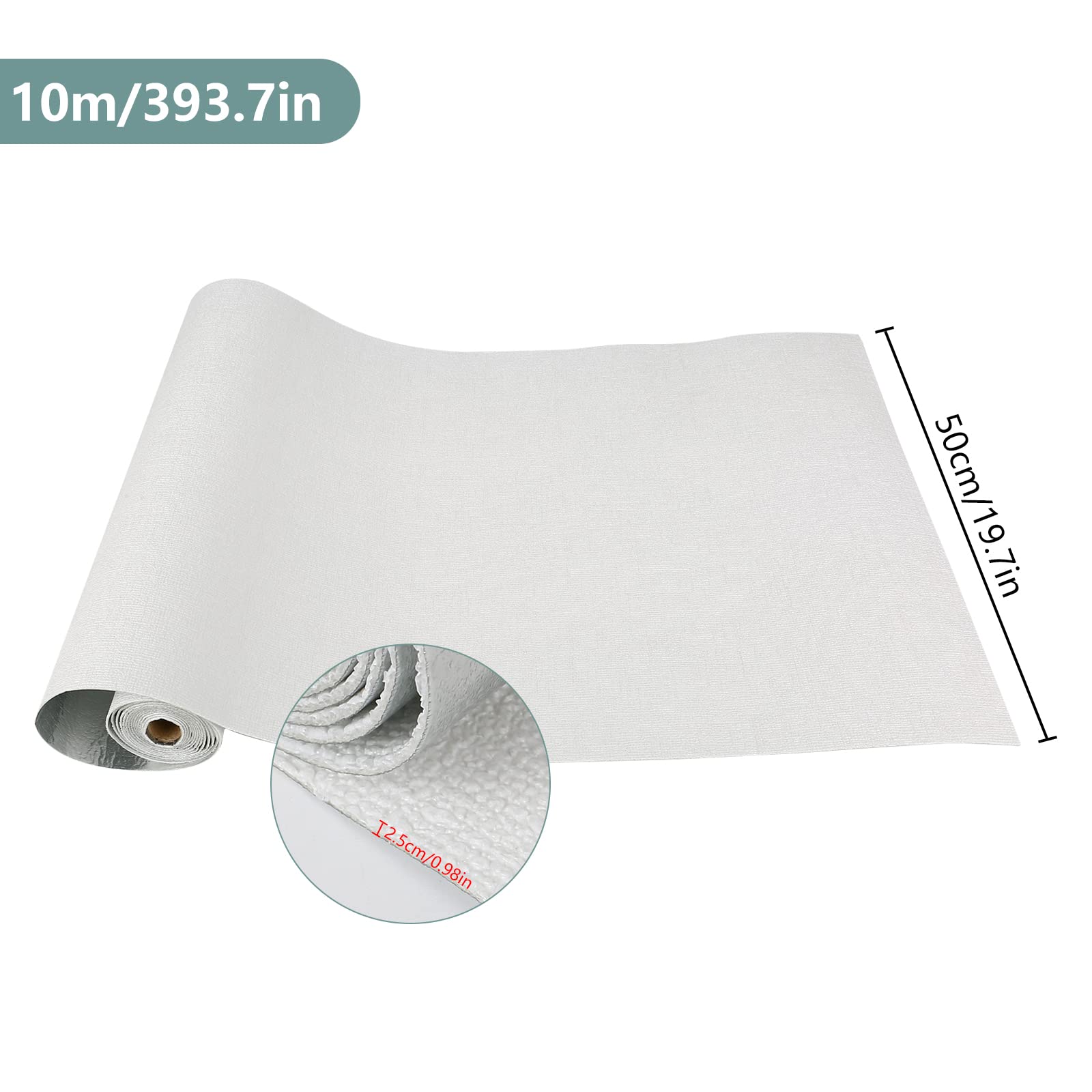 Papier peint autocollant 3D 0,5 x 10 m Papier peint Brique Feuille d'aluminium Isolant Autocollant Mural Résistant à l'eau Panneaux muraux Stickers décoratifs pour salon