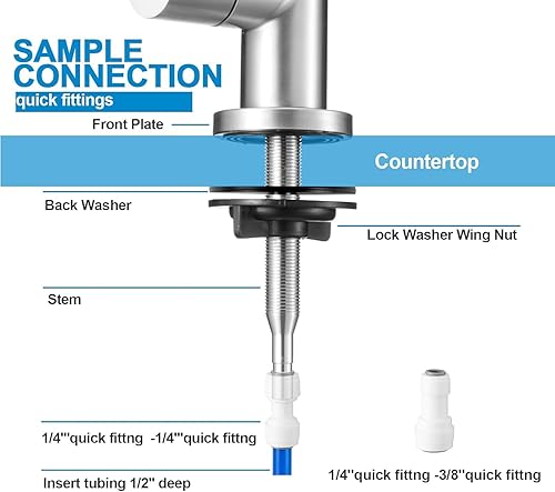 Miniatura 8 de Filtro de agua para debajo del fregadero: kit de filtro de agua para bar y baño, altamente eficaz, reduce el cloro, mal sabor y olor, buena opción