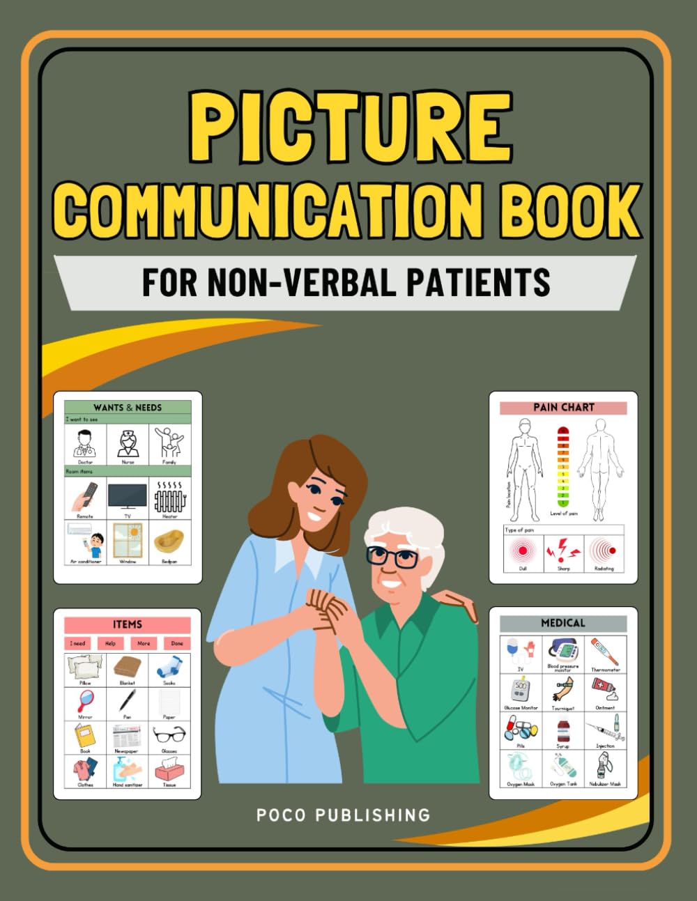 Picture Communication Book for Non Verbal Patients: Picture Book For Adults or Seniors With Dementia, Aphasia, Stroke Patients, ALS and Speech Loss to Help Communicate During Recovery.