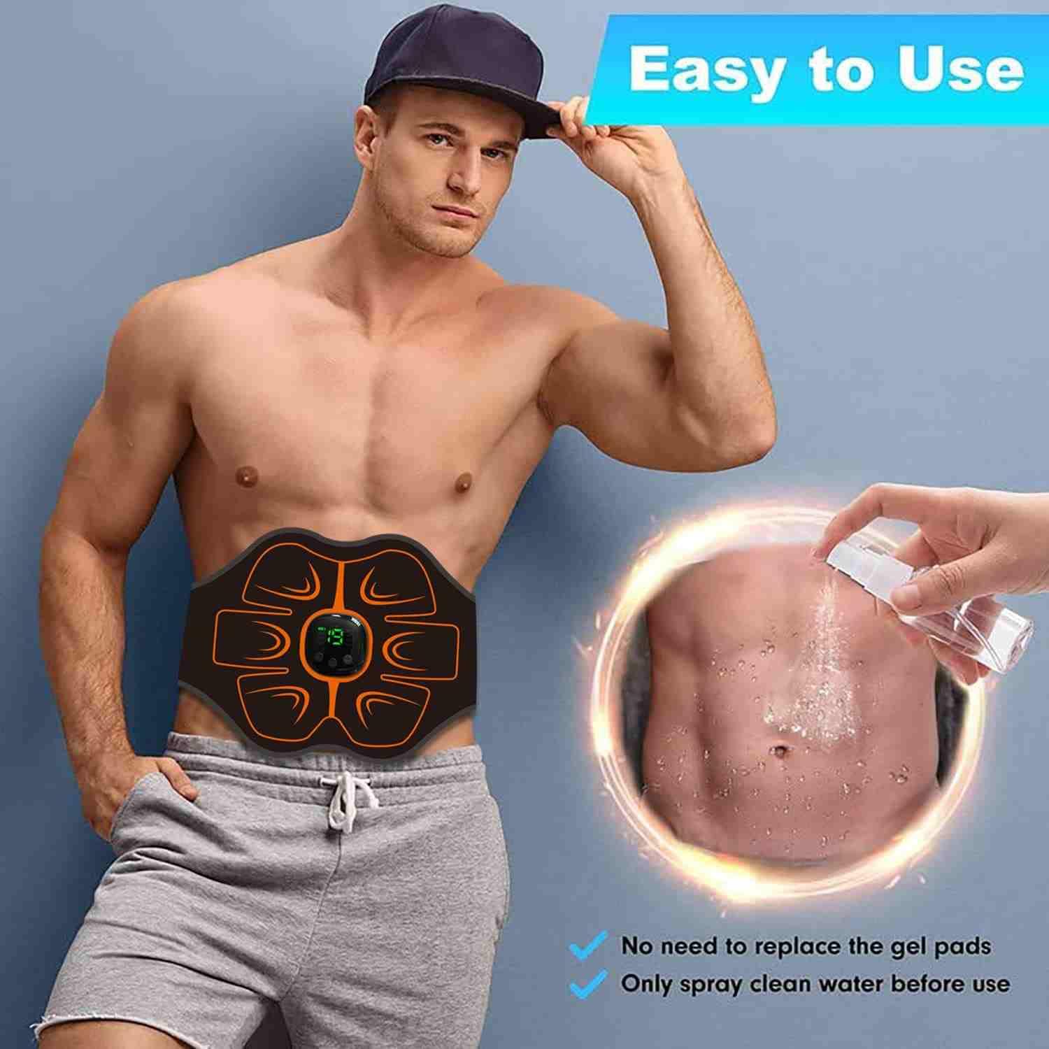 Elettrostimolatore Muscolare, ABS Trainer/Toner per Addome/Braccio/Vita/Gambe, Elettrostimolatore per Addominali