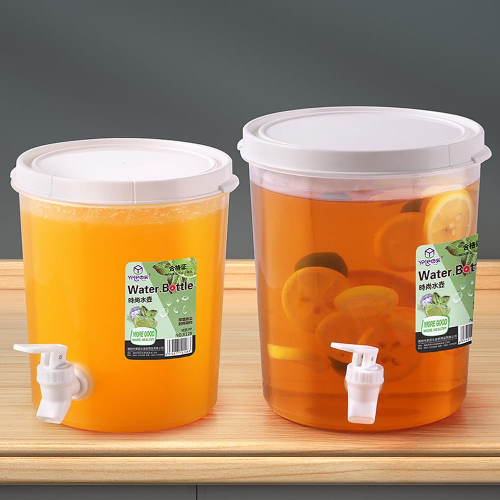 Distributeur D'eau Réfrigérateur 3,5L Avec Robinet - Plastique PP Sans BPA, Résistant -20°C à 120°C | Pour Jus, Cocktails, Fêtes, Bureau