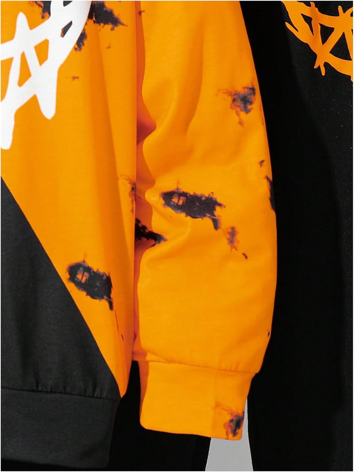 WDIRARA Boy's 2 Piece Outfits Colorful Graphic Print Long Sleeve Hoodie and Sweatpants Set Tracksuit