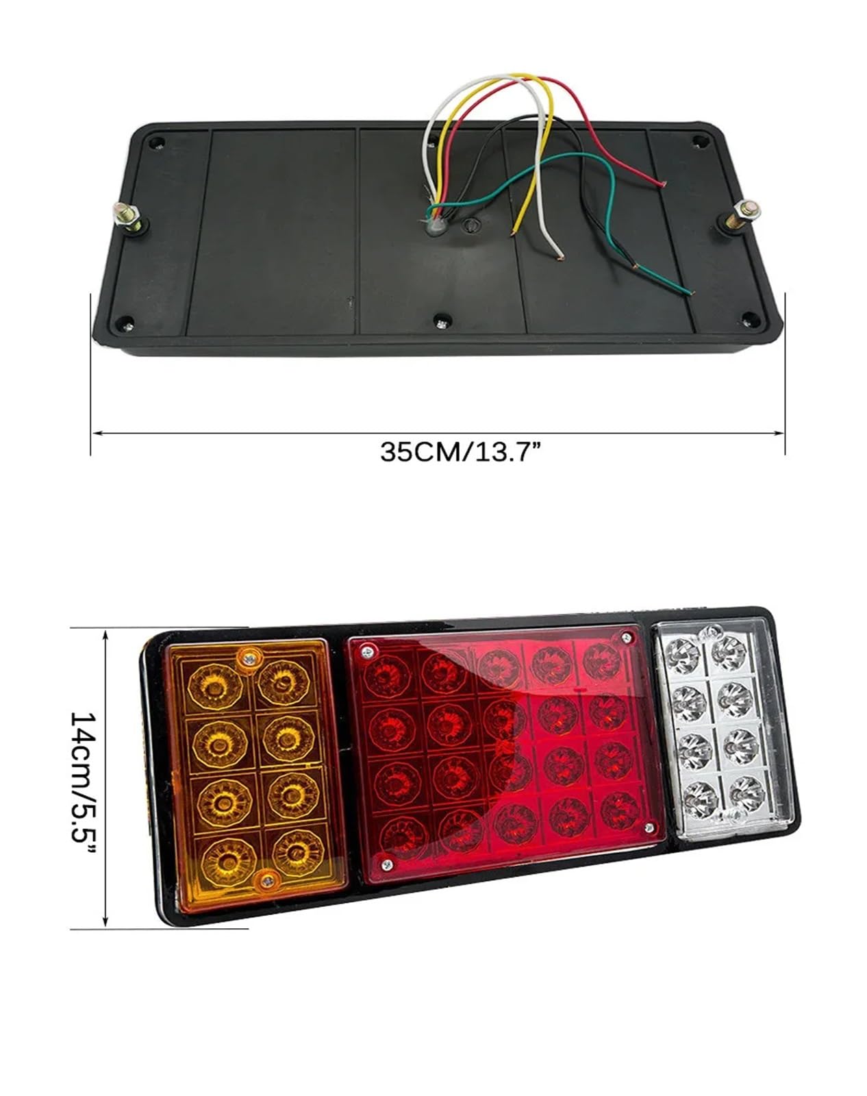Fanali Posteriori 12V/24V LED Fanale posteriore Luce freno Fanale posteriore Lampada freno posteriore Indicatore di direzione Van Indicatore di retromarcia Fanale Faro Posteriore ( Misurare : A 2 x 36