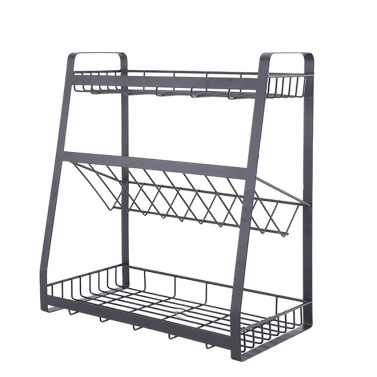 Xinsheinelry Wall Door Mount Rack Organizer for Countertop Cabinet Multiple Uses Seasoning Condiment Condiment