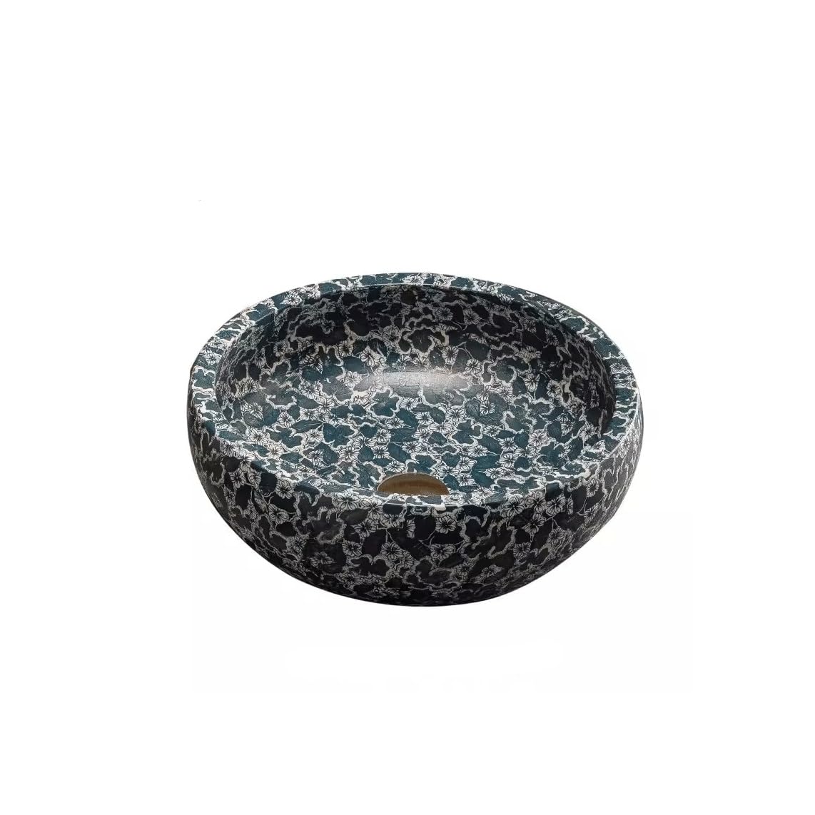 ASerZenith Vanity Vessel Sink Retro Above-The-Counter Basin Home Washbasin Bathroom Above-The-Counter Washbasin Single Basin Courtyard Pool Basin Bathroom Vessel Sink,A