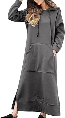 sachin and babi light blue dress Women Hooded Maxi Dress Casual Loose Sweatshirt Long Zambia