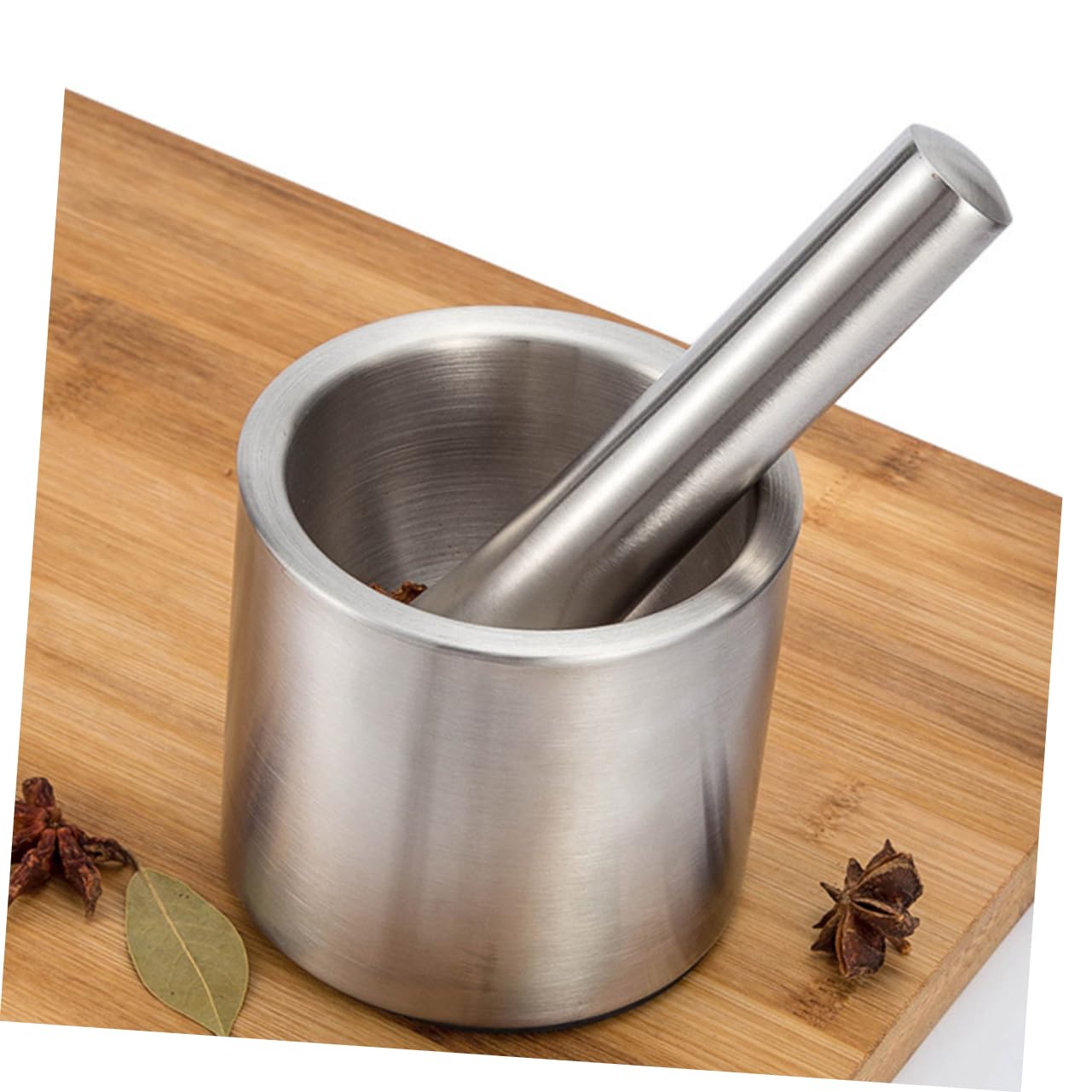 Cabilock Machacador de Ajos de Acero Inoxidable 304 sin Olor Seguro para Alimentos Bol de Molienda Práctico para Cocina y Condimentos
