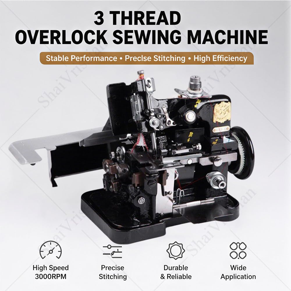 Máquina De Coser Remalladora,Máquina Overlock De Alta Resistencia,3000 Puntadas/Min,Corte Automático De Tela,Marco De Metal,para Mezclilla,Lona,Tapicería Y Cuero Blue