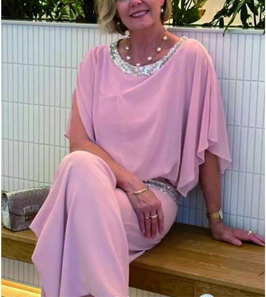 Trajes de pantalones formales para mujer, fiesta de noche de invitados de boda, elegante traje de pantalones de 2 piezas de gasa, trajes formales