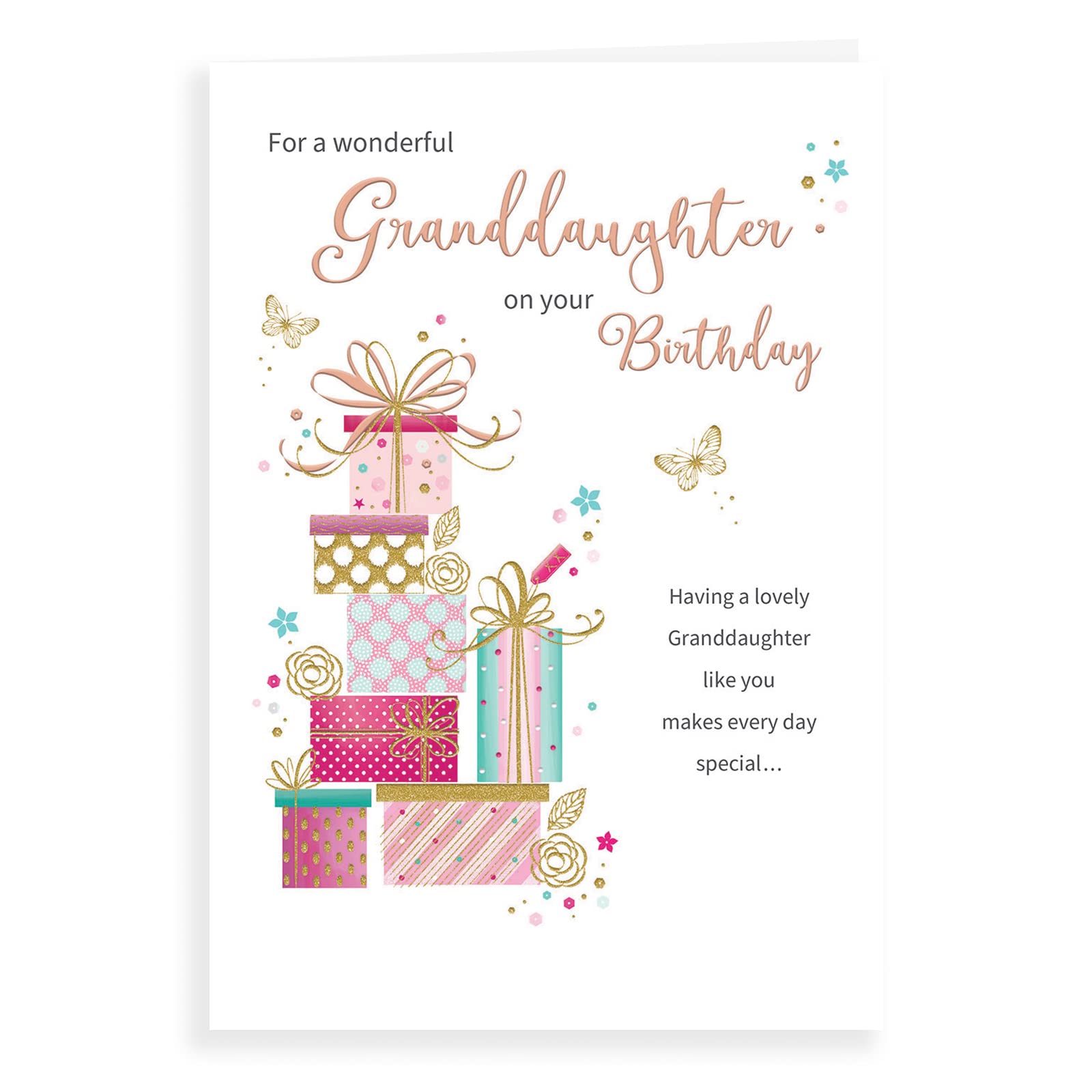 Classic Birthday Card Granddaughter - 9 x 6 inches - Regal Publishing
