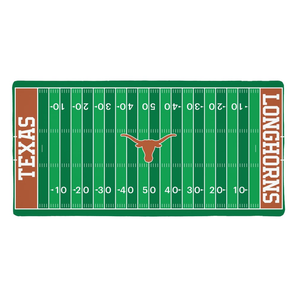 University of Texas Longhorns Football Field Large Gaming Mouse Pad Desk Mat with Stitched Edges, Non-Slip Base for Gamer, Home and Office, 31.5 x 15.7