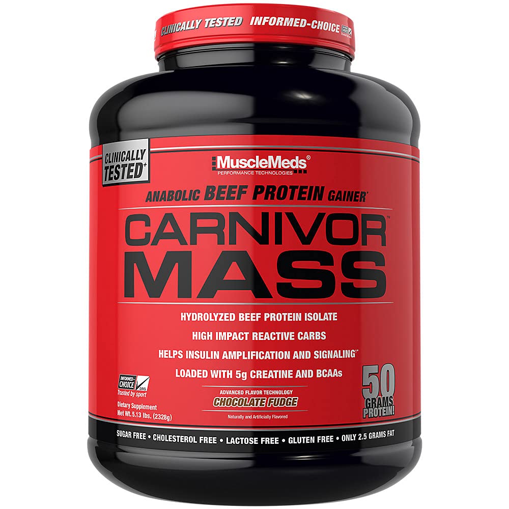 Carnivor Mass Anabolic Beef Protein Isolate Gainer Chocolate Fudge (12 Servings)