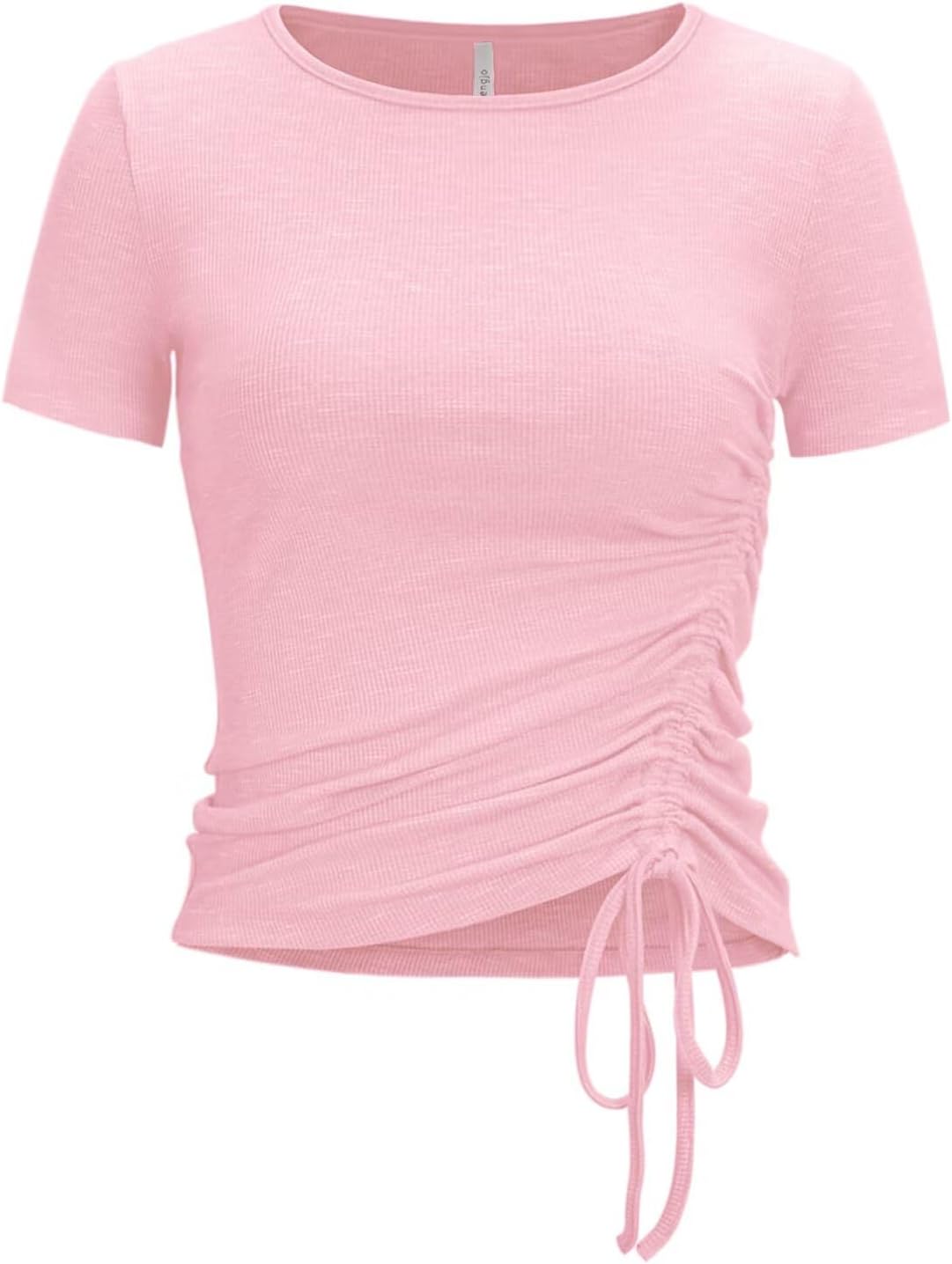 Zengjo Womens Long/Short Sleeve Workout Tops Ruched Side Yoga Atheltic Shirt Slim Fitted