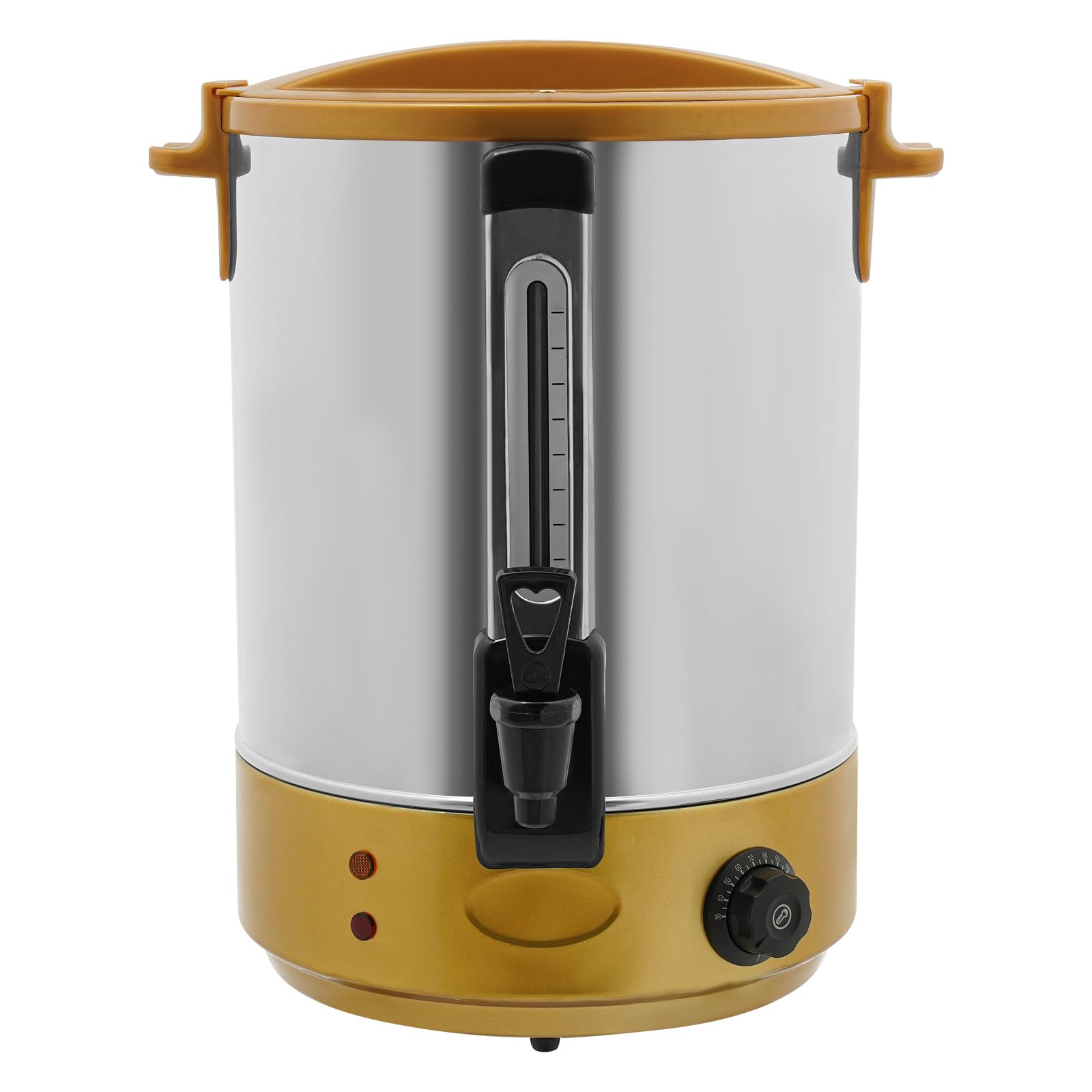 Commercial Hot Water Dispenser, 5 Gallon Stainless Steel Electric Heat Preservation Bucket, Large Hot Coffee Dispenser for Buffet, Hotel, Restaurant, Adjustable Temperature 86-230 ? (Gold)