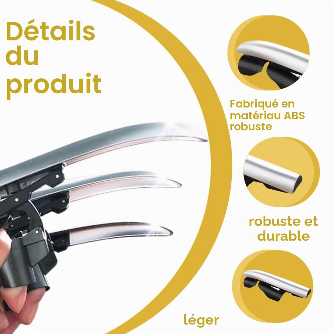 6 Pièces Griffes Rétractables de Wolverine, Griffes de Loup en Plastique Extensibles, Costume Cosplay Wolverine pour Adultes et Enfants (Argenté)