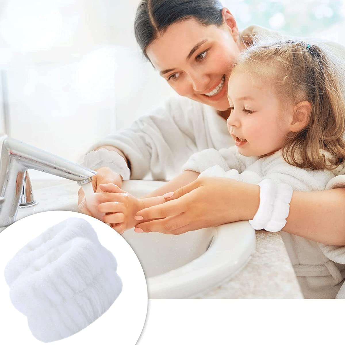 Handgelenktücher & Stirnband Set – 6 Stück, Saugfähige Mikrofaser, Für Gesichtswäsche, Sport, Spa