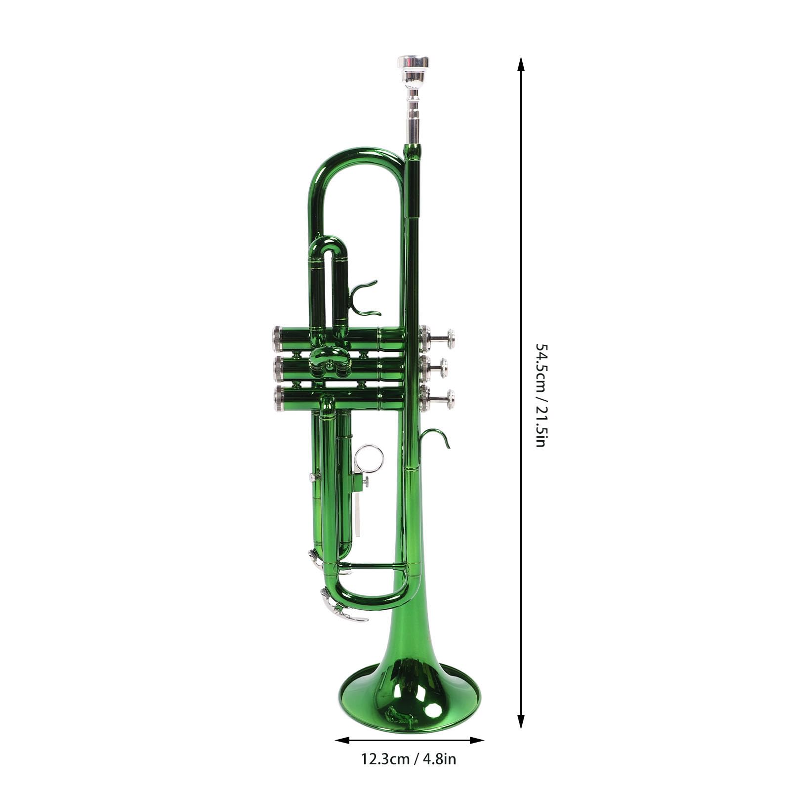 Tromba a 3 Toni, Strumento per Suonare Tromba in Materiale Rame Ni con Bocchino, Tromba Standard per Principianti, Banda Musicale, Insegnante Studente