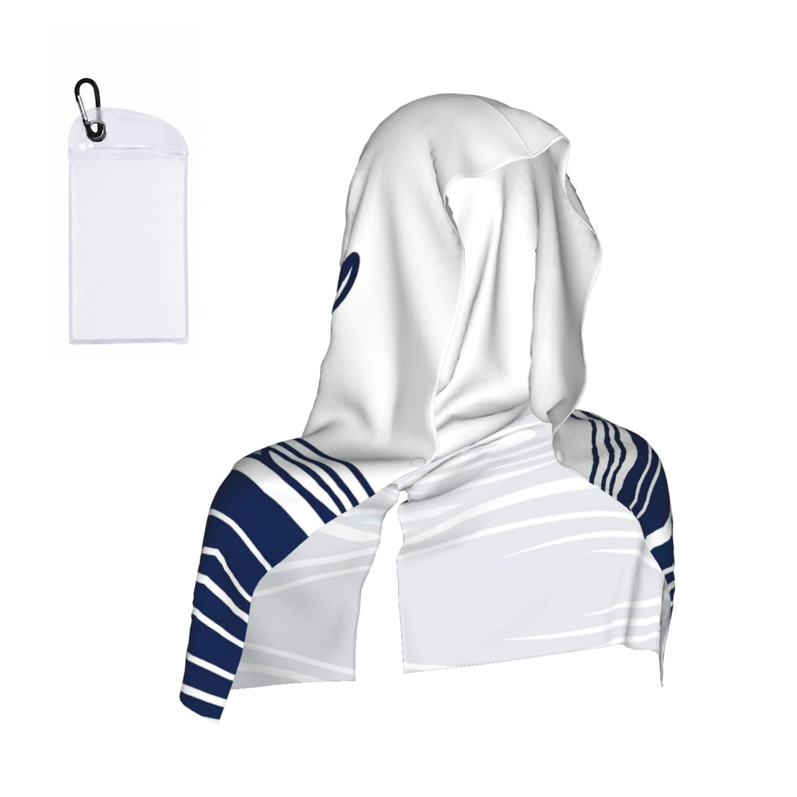 CNTDBU Whale Tail Wave Cooling Towel Hooded-Instant Chill Neck Cover for Sports, UV Cooling Rag for Running Gym