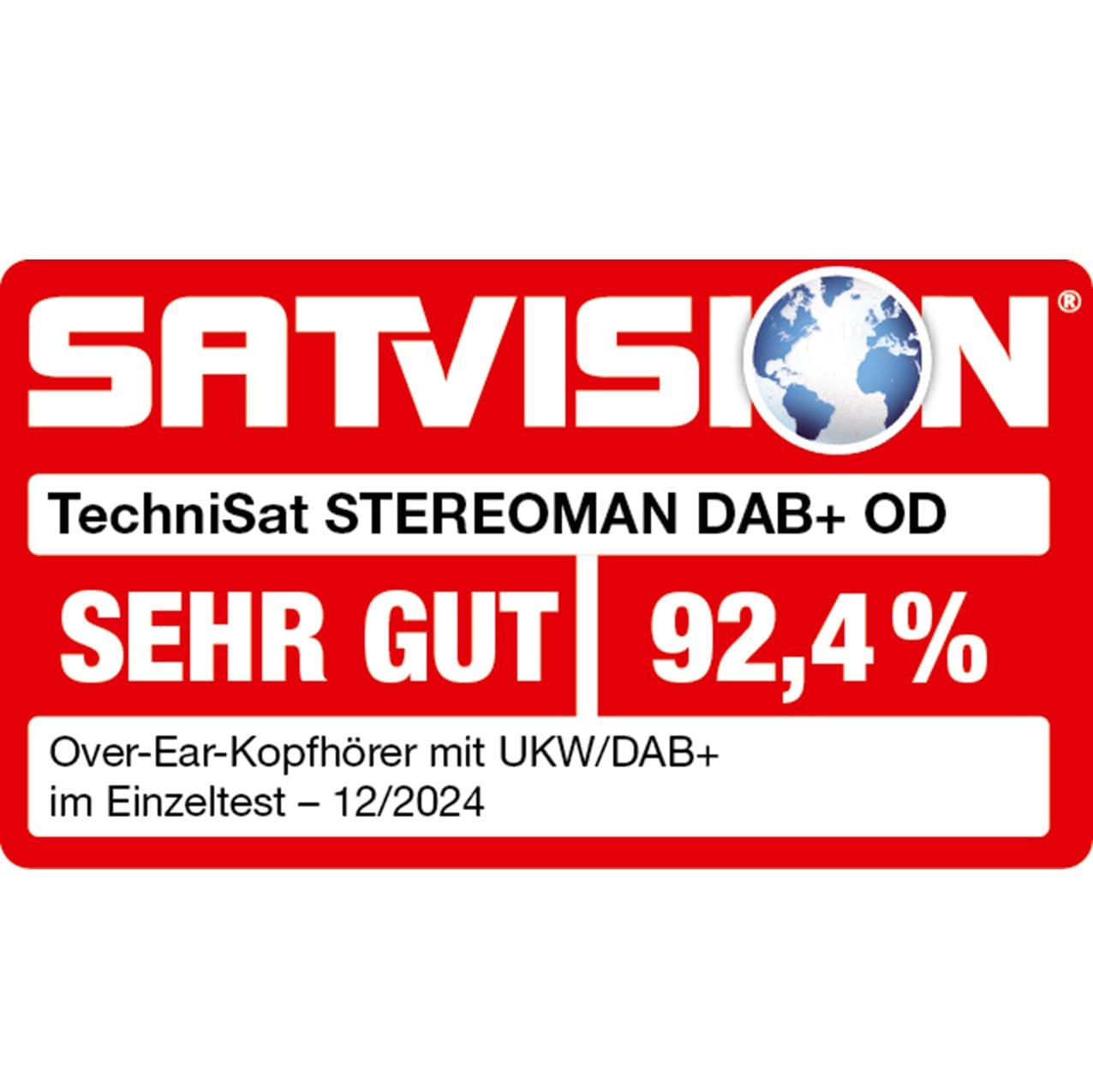 TechniSat STEREOMAN DAB+ OD – kabelloser Stereo DAB+/FM Bluetooth-Kopfhörer (Radioempfang, Kurze Antenne, Integriertes Mikrofon, Kapselgehörschutz, für den Außeneinsatz) schwarz