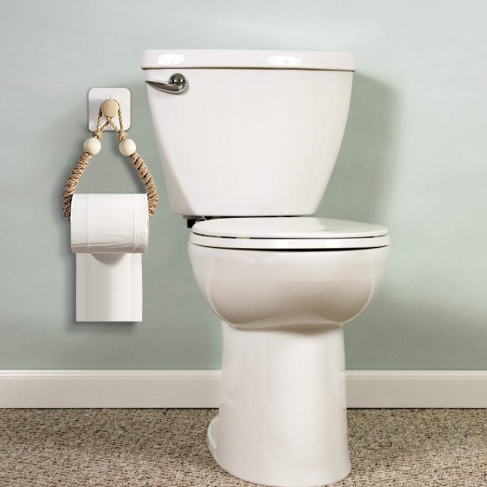 Porte-Papier Toilette Porte Rouleau Papier Serviette Mural Avec Corde