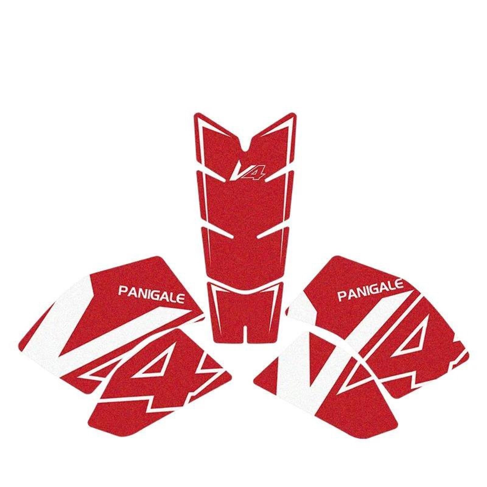 Motorcycle Body Fairing Stickers Fuel Tank Pads Throttle Knee Pads Grip Stickers for Ducati for Panigale V4 V4S(Style 5)