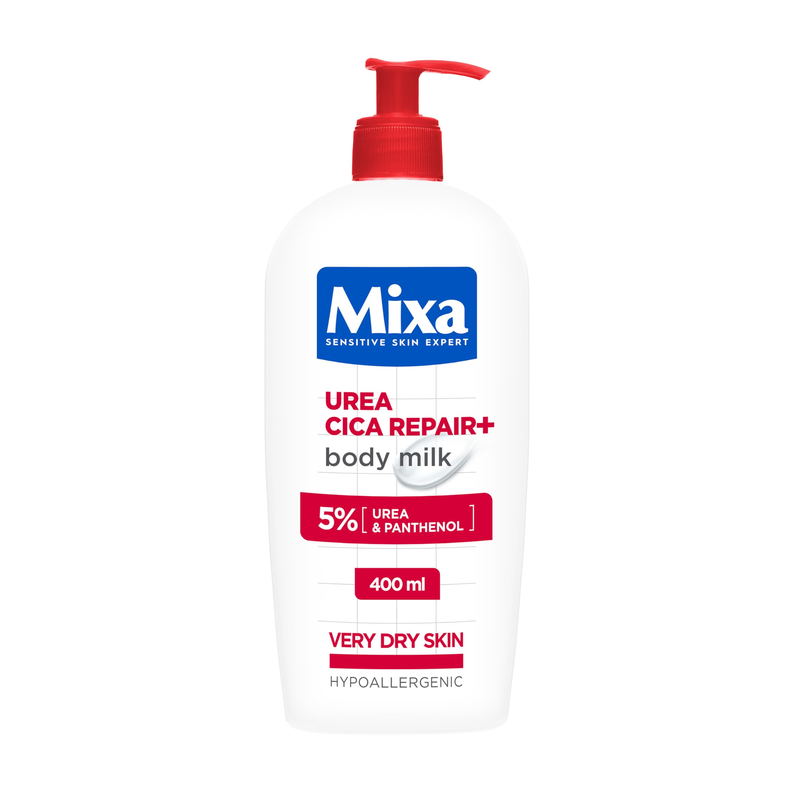 Mixa Body Cream, Urea Cica Repair Plus Renewing Cream, Body Moisturiser for Dry, Rough, Bumpy Skin, with 10% Urea and Niacinamide, Hypoallergenic, Up To 100H Hydration, 400ml — view 2