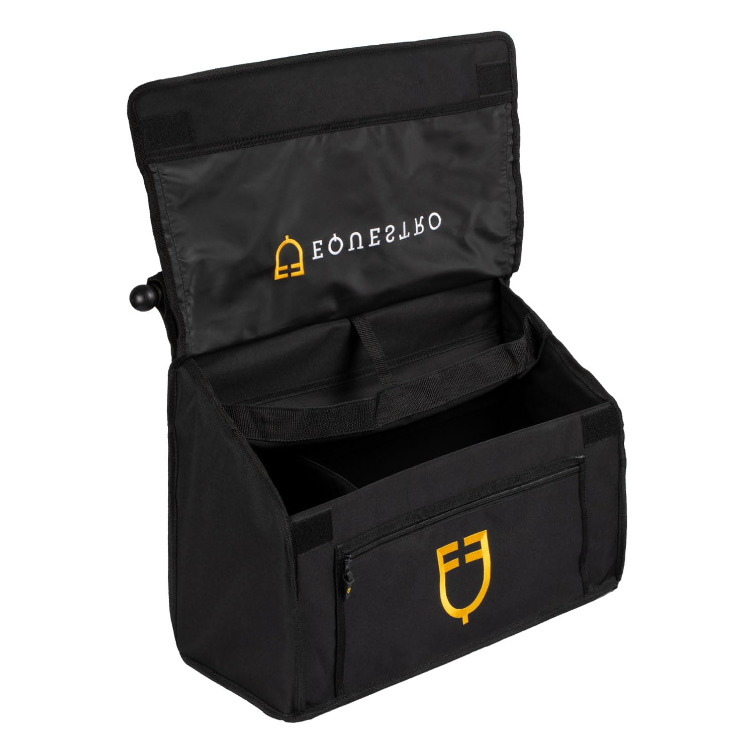 Borsa da Grooming con Barra di Supporto, Nera con Logo Giallo