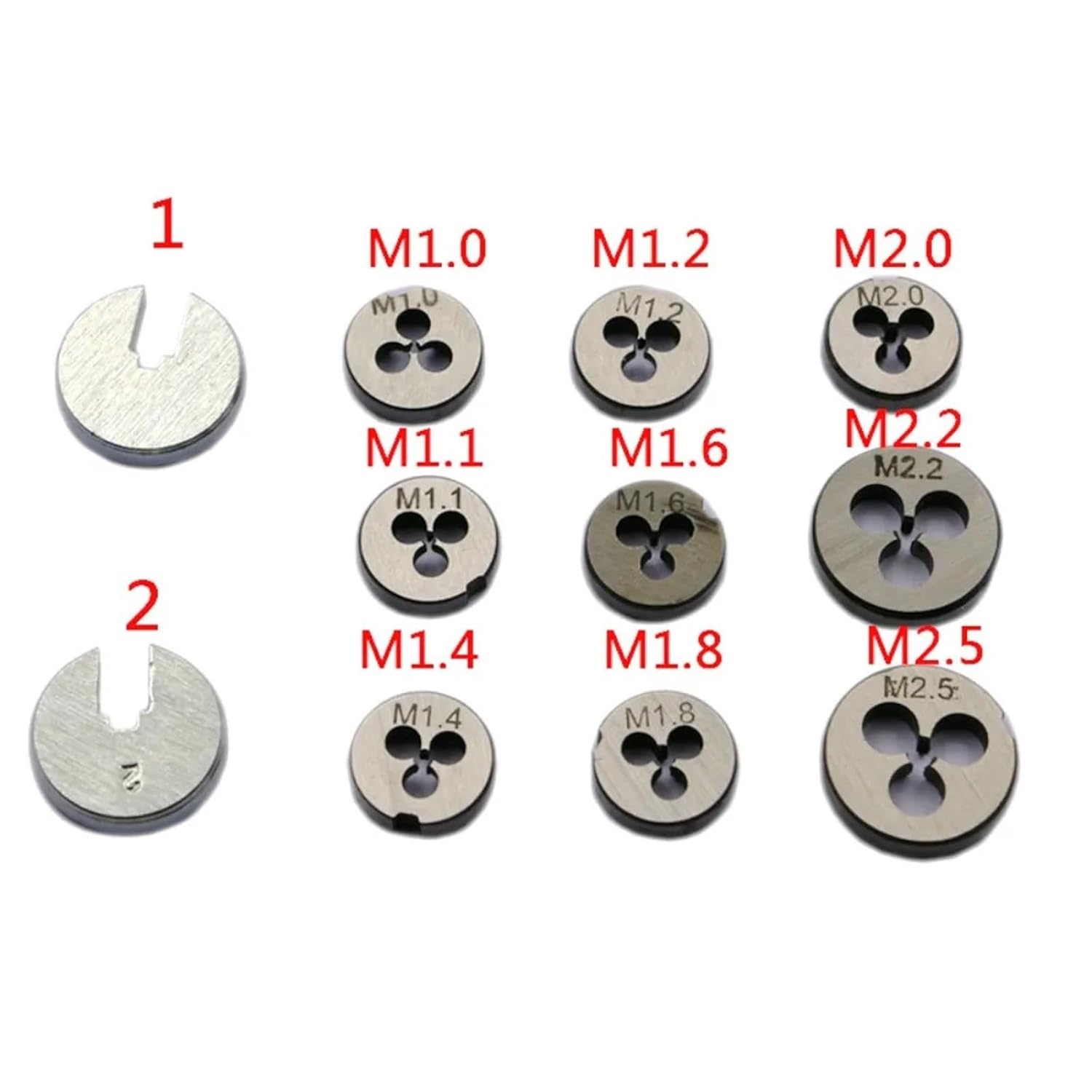 Hand Tools Taps Dies Set Screw Thread Carbon Steel 30pcs Tap and Hss Micro Wire Wrench Metric M1-m2.5 & M1 to M2.5