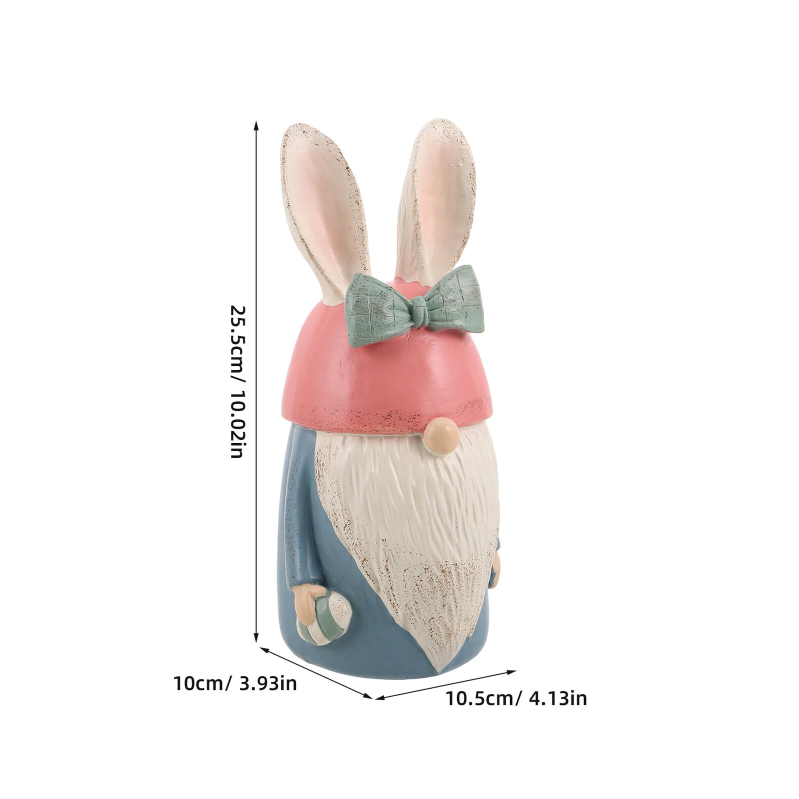 Toyvian Adorno de Conejo de Pascua sin Rostro de Resina Azul para Decoración de Mesa Primaveral, Figura Pequeña para Estanterías y Bandejas Escalonadas, Decoración Rústica para Hogar