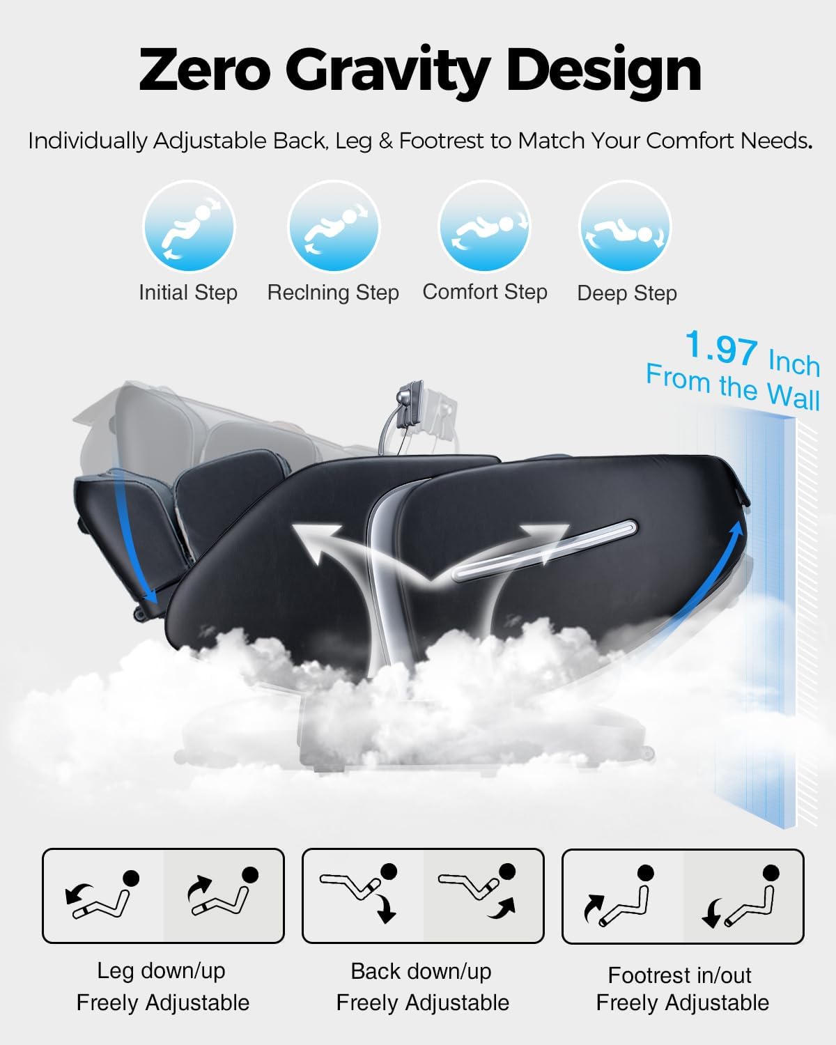 2026 4D Massage Chair Full Body Zero Gravity Shiatsu Messager Chair-SL Track AI APP Body Scanning Heating Back Foot Recliner-Massaging Chairs for Office Home