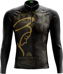 Camisa de Ciclismo Masculina Manga Longa Slim Confortável Com Bolsos Mtb