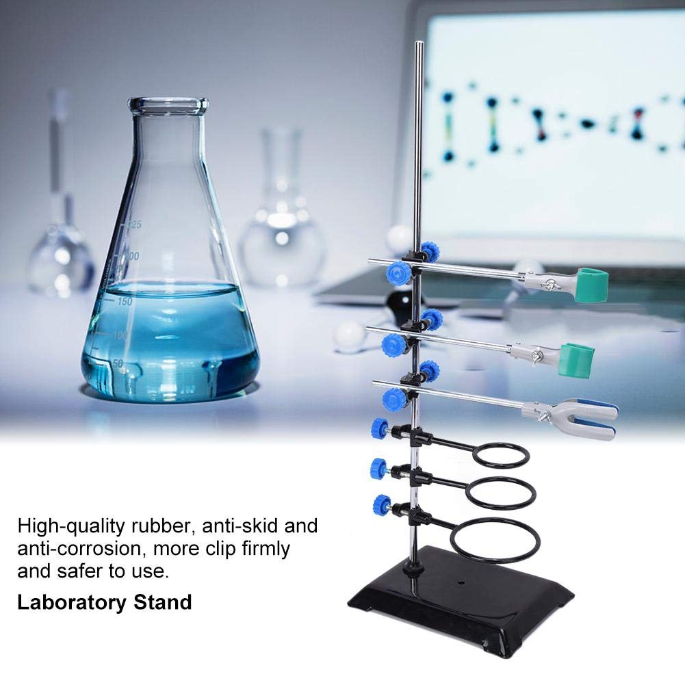 Walfront Mini Lab Support, Labor Ständer Halter Labor Clamp Flaschenhalter Kondensatorständer Clip Set, Unterstützung Laborstativ für Chemie Physikalische Experiment