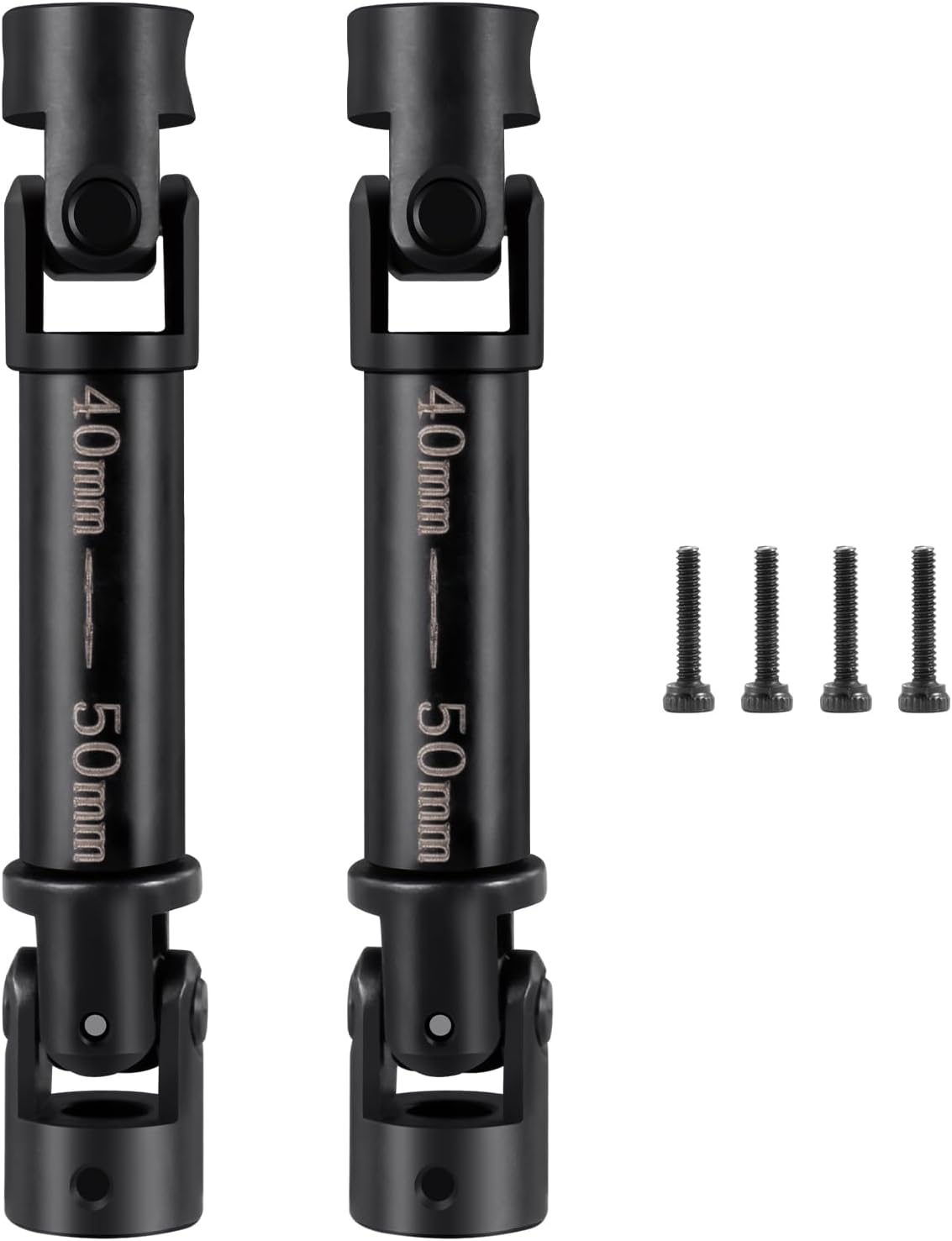 RCLIONS Stainless Steel 1144 RC Drive Shaft 40-50mm Driveshaft for 1/24 FMS FCX24 Wagon Smasher K5 Crawler Car Upgrade Parts