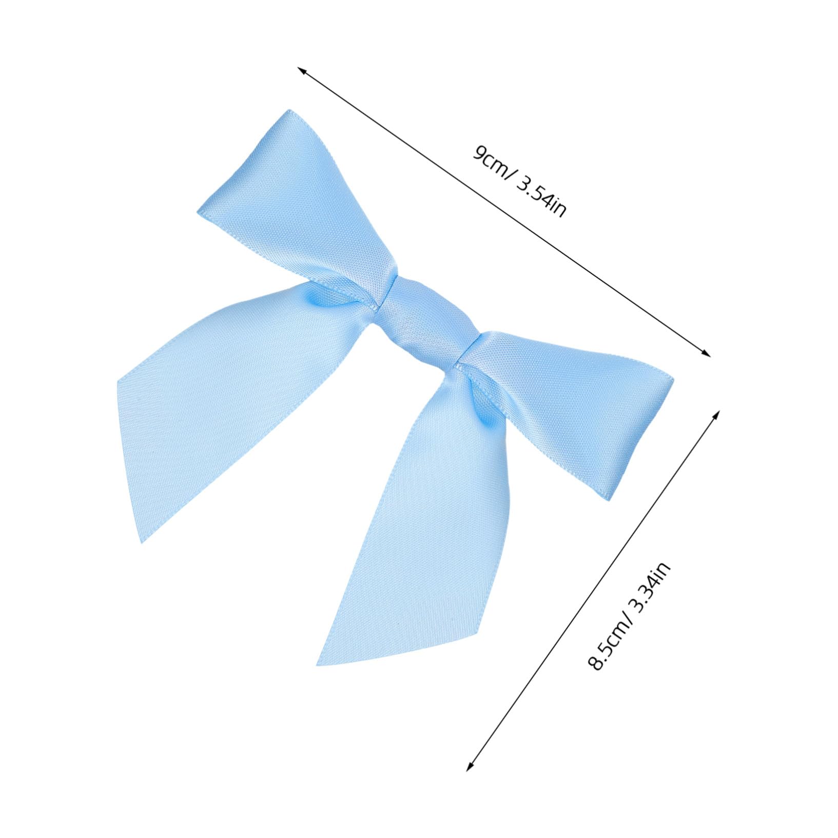100 Pezzi Fiocchi in Raso Azzurri Preannodati per Confezioni Regalo Sacchetti Dolciumi e Decorazioni Festa Fiocchi Mini per Compleanni e Matrimoni