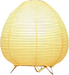 MFMEXUL Luminária Japonesa de Papel de Arroz, Elegante, Portátil, Pequena, para Cabeceira Ou Quarto.