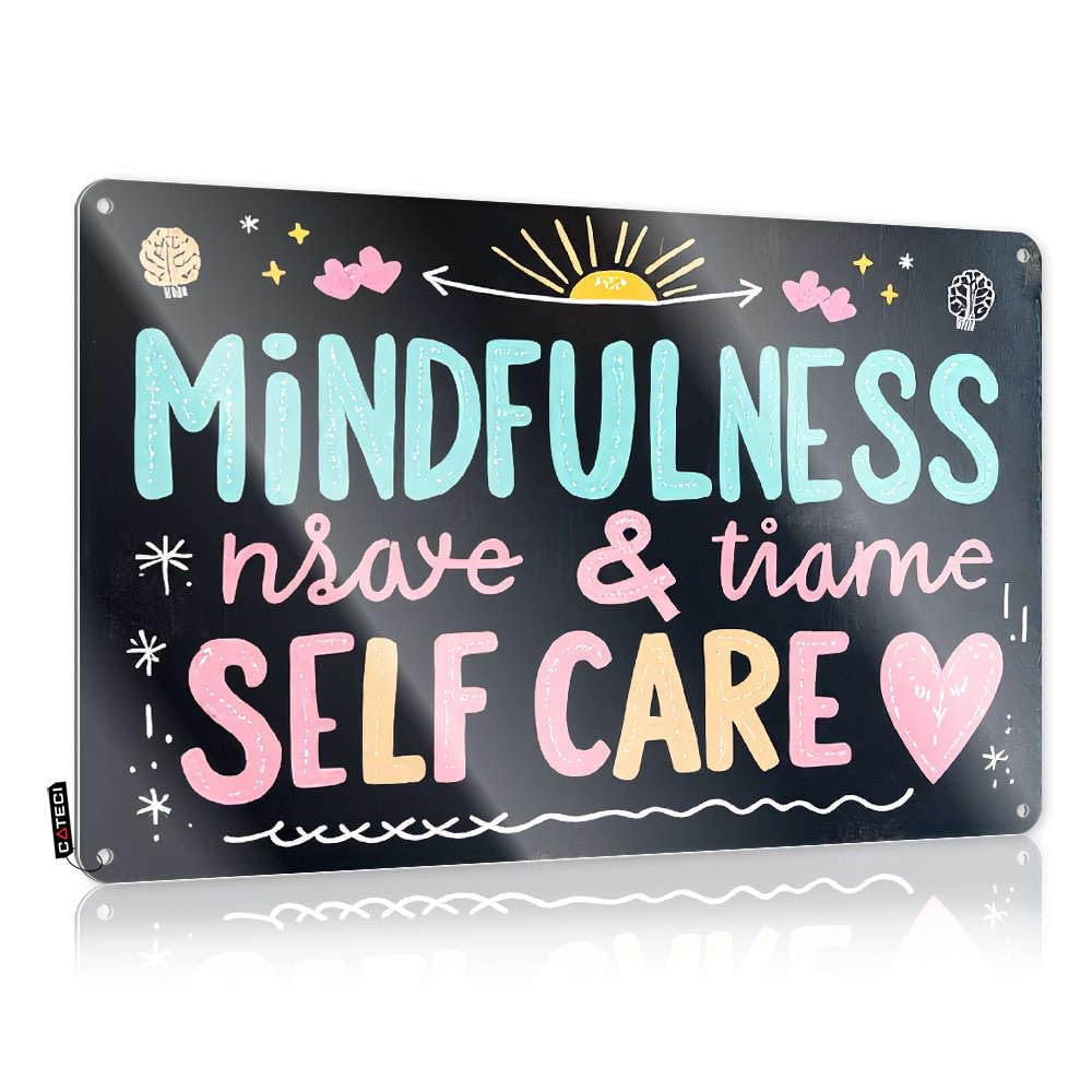 Tinplate Sign Tuxedo Decor Vintage Metal Art/Decorative And Plaque Therapy Office For Mindfulness, Time, Self-care Matter. - Tiki Signs Outdoor(30X40CM)