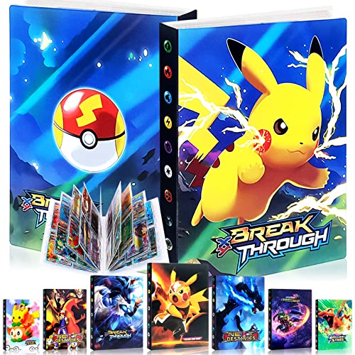 Fusi Di Raccoglitore Carte, Album Carte Grande con Grafica dei Cartoni Animati per Giochi di Carte Collezionabili, Totale di 30 Pagine e 240 Tasche Carte, Raccoglitore Carte Magic