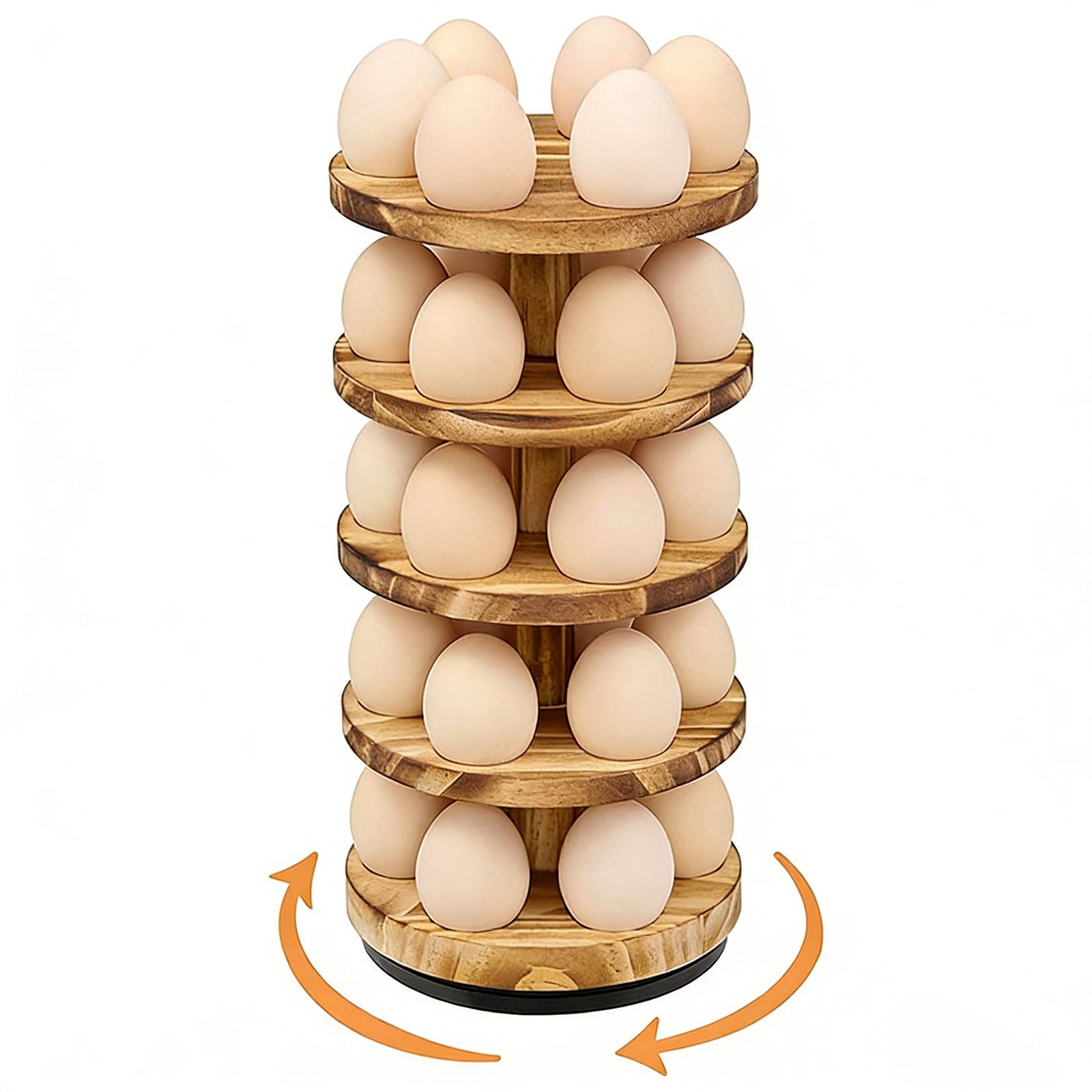 HDOYTXXM Sturdy Wooden Poultry Storage Rack Features Smooth Rotation to Easily Access 30 While Keeping Items Organized Farmhouse Fashion Oocyte Rack