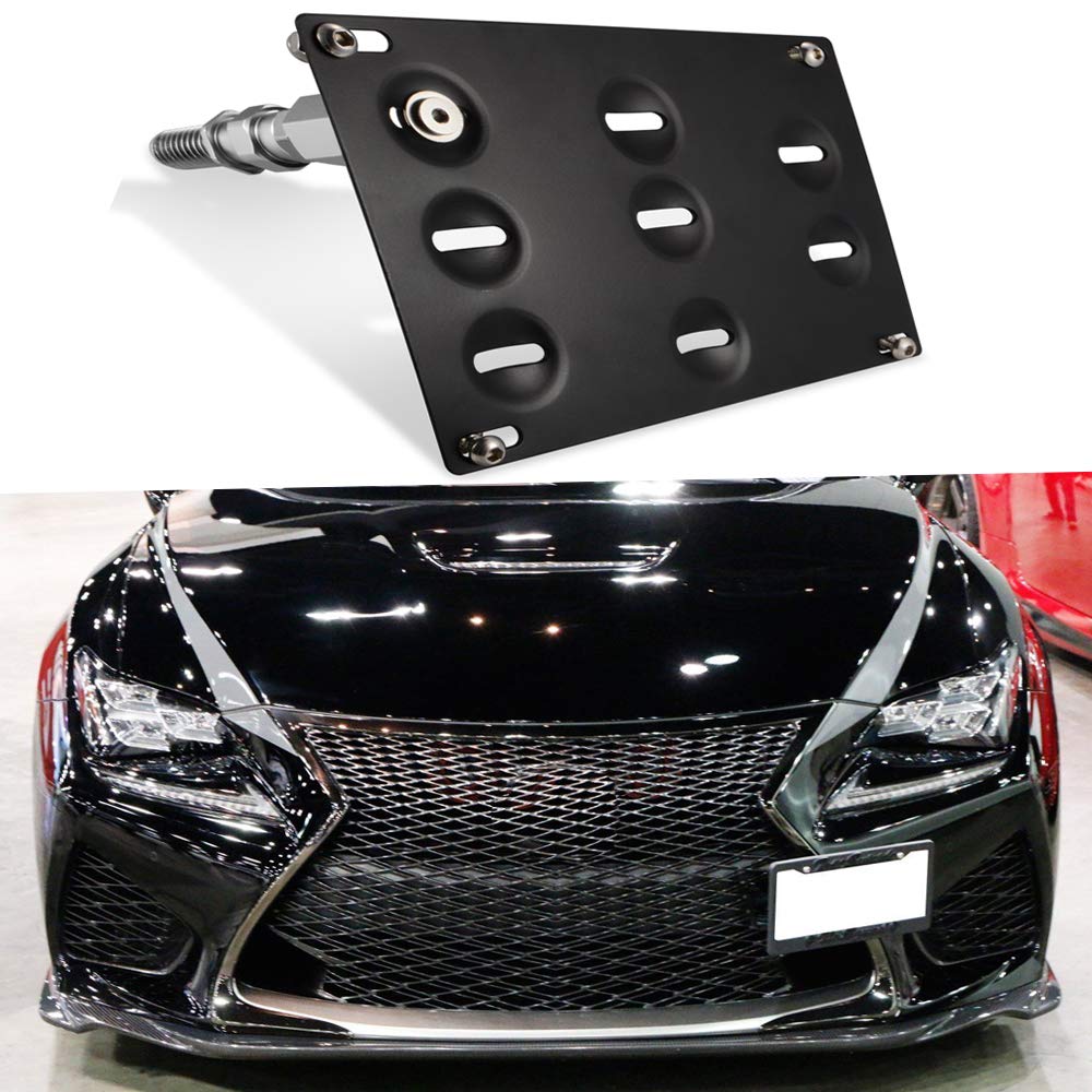 GTP JDM Style Front Bumper Tow Hook License Plate Mounting Bracket for Lexus IS250 IS350 IS-F RC200t RC250 RC300 RC350 RC-F GS350 GS460, CT200h, NX RX LS