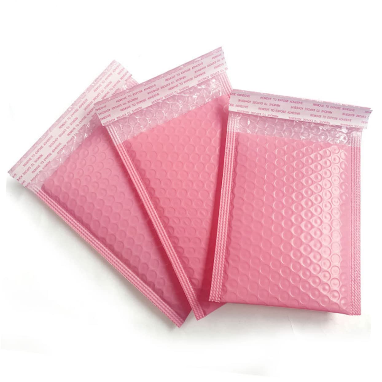 UTHCLO Bright Pink Bubble Mailers 50pcs Bubble Storage Bag Shockproof Packaging 15x11cm Waterproof Mailer Pouches