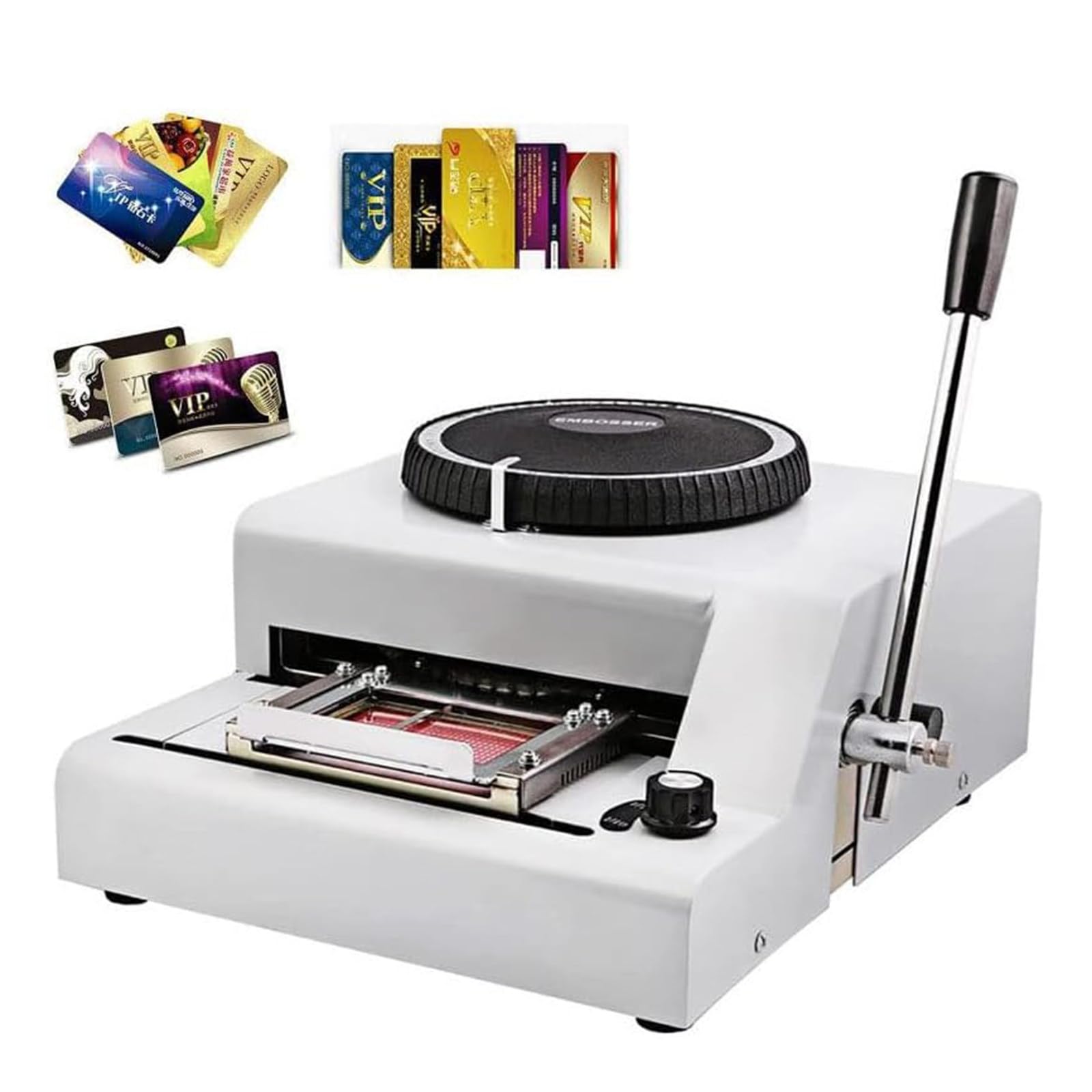 LQQYJSM Metal Stainless Code 72 Character Card Embosser for Card Making PVC Card Embosser Stamping Machine Manual for ID VIP Card Dials Include Letters, Numbers, Symbols, Etc., Basic Symbols