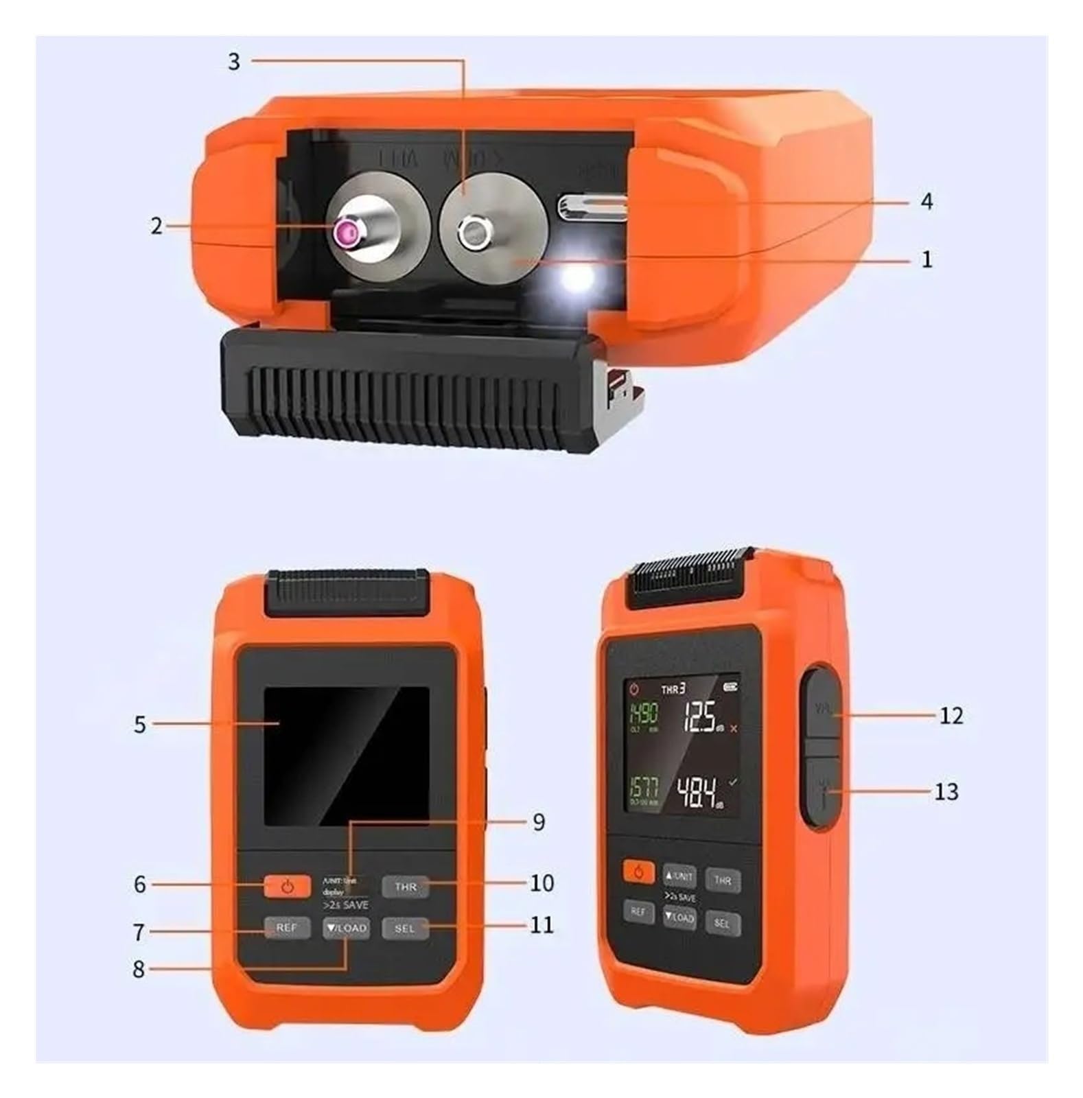 Compteur de puissance optique HY-61310G PON avec longueur d'onde 30mW 1577/1490 Nm, testeur de Fiber Erreur faible