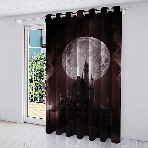 Miniatura 8 de Cortinas abstractas con textura retro, cortinas opacas para decoración de interiores, 1 panel, 51 pulgadas de ancho x 63 pulgadas de alto