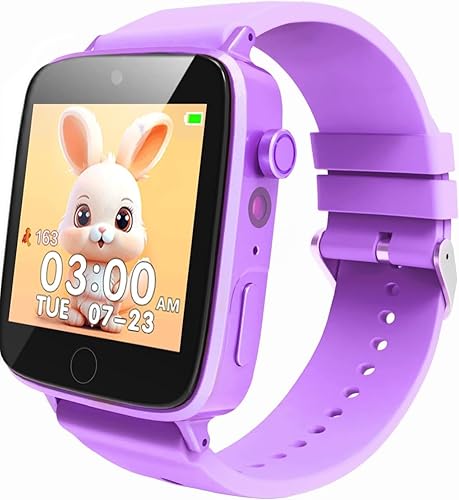Miniatura 10 de Relojes Inteligentes para Niñas de 4 a 12 Años, Reloj Inteligente para Niños con Cámara, 26 Juegos de Rompecabezas, Reloj Despertador, Podómetro,