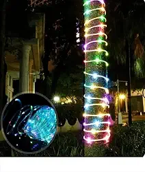 Led Pisca Linha Com 50 Metros Lâmpadas Tomada A Prova D'Água 8 Modos Natal Ano Novo (Colorido)