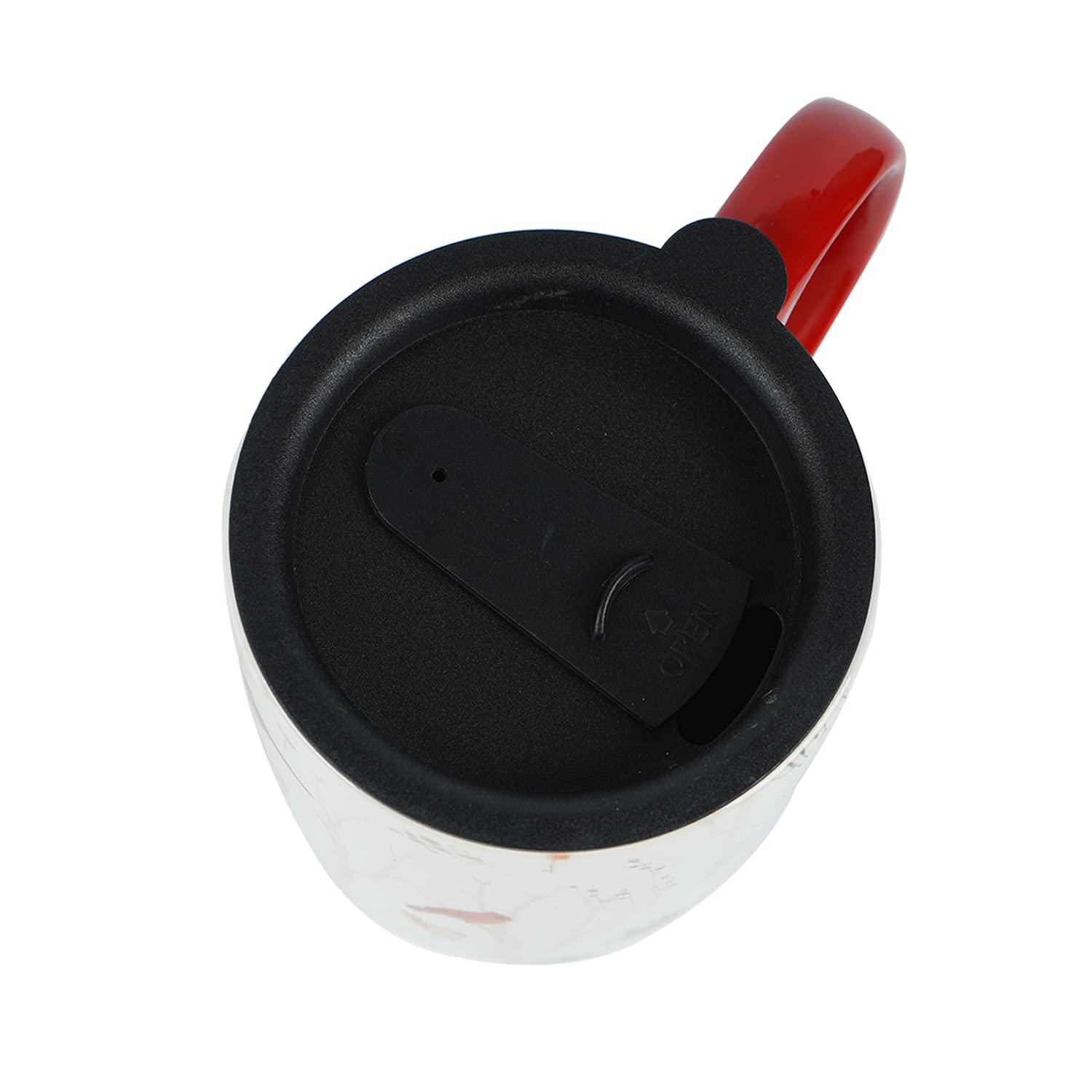 Ceramiczny kubek podróżny porcelanowy kubek do kawy z pokrywką odporną na zalanie, 480 ml