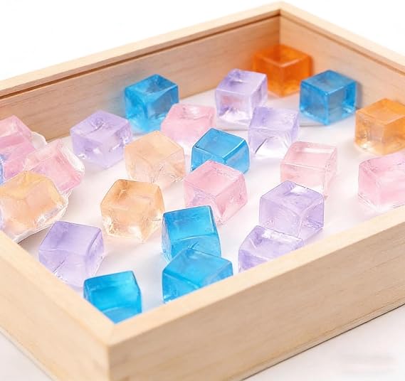 10Pcs Squishy Cube,Stress Balls for Adults, Fidget Sensory Toy, Cube for Anxiety Relief, Soft & Durable Squishy Fidget Toys for Office & Home. Random Color.