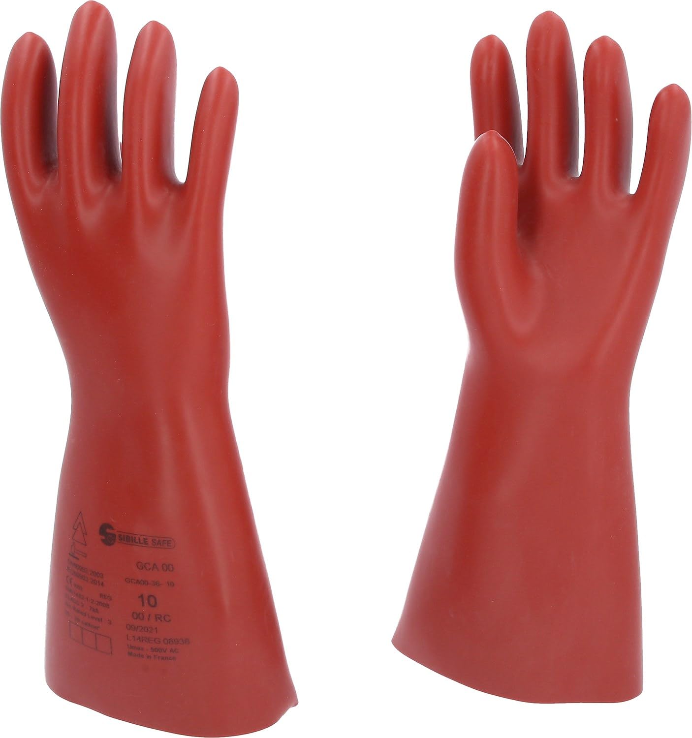 KS Tools 117.0084 Elektriker-Schutzhandschuh mit mechanischem- und Wärmeschutz | Größe 10 | Klasse 00 [500 V] | rot