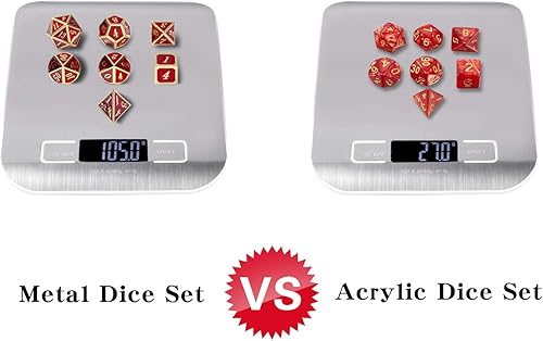 Miniatura 200 de DNDND - Juego de dados de metal para D&D, 7 dados DND verdes con caja de metal para juegos de rol como Dungeons and Dragons y juegos de mesa verde