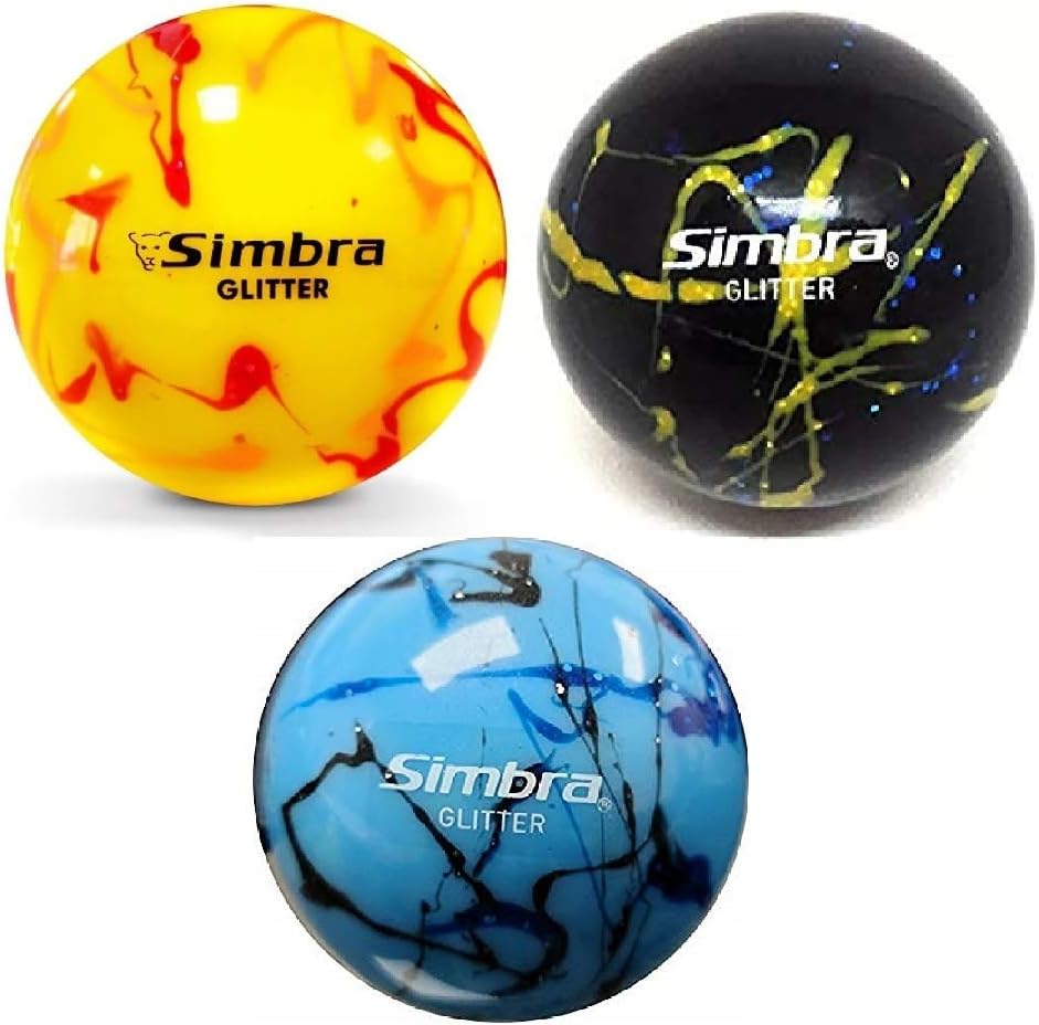 Simbra Field Hockey Ball Glitter Shiny, PVC Hollow-Core 157Gr, Super Smooth, Training Practice Smart Speed Field Hockey Ball for Sports Activity : Sports & Outdoors